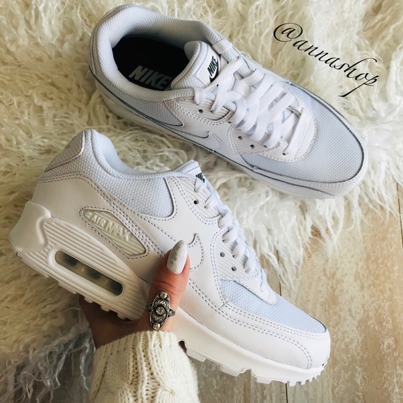 NWT Nike ID Custom Air Max 90 Triple White NWT NWT Nike ID Custom Air Max 90 Triple White NWT